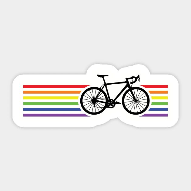 LGBT Pride Cycling Sticker by rainbowfoxdesigns